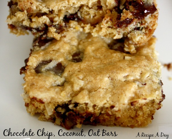 Chocolate Chip, Coconut, Oat Bars 2